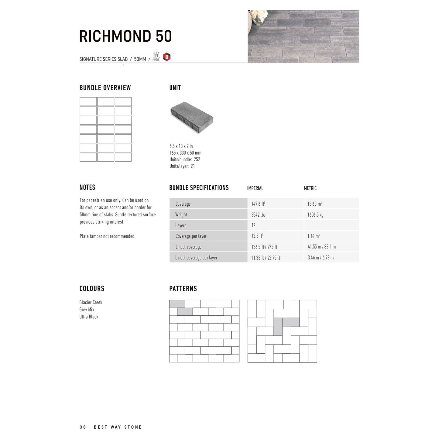 Patio Stones-Richmond 50-Textured