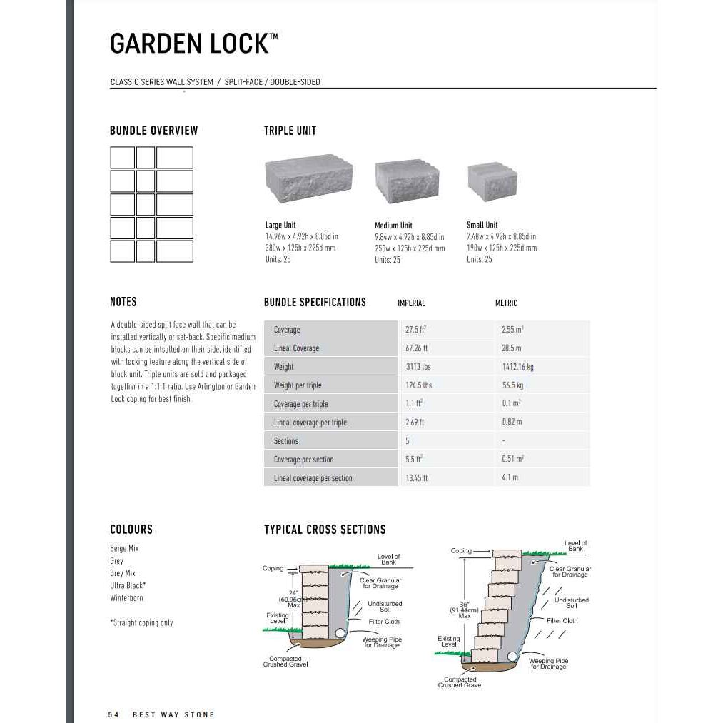 Stone Normal Lock Wall Stone-Garden Lock – Allen's Landscape Supply Depot