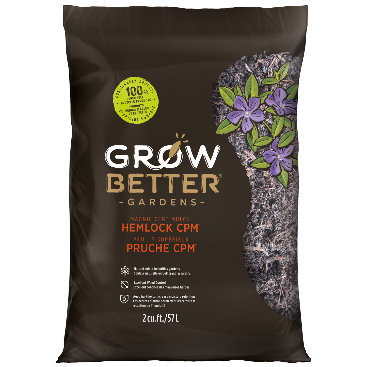 Hemlock CPM® Mulch 2cu.ft./56L